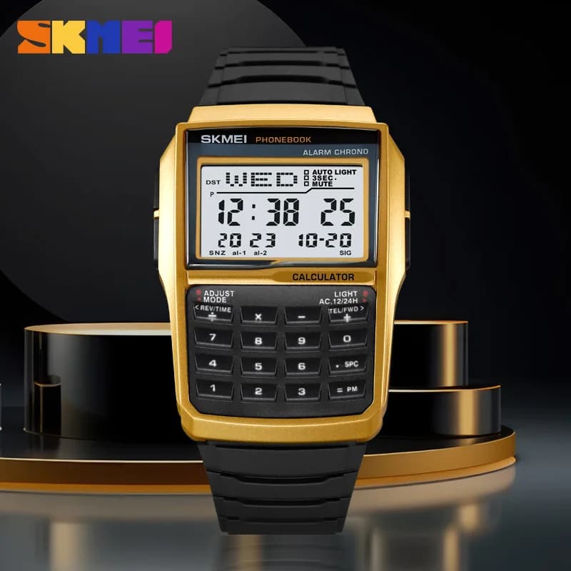 SKMEI Digital Mens Wristwatches Dual Time Sports Waterproof Watch For Men Countdown Casual Phone Book Montre Homme
