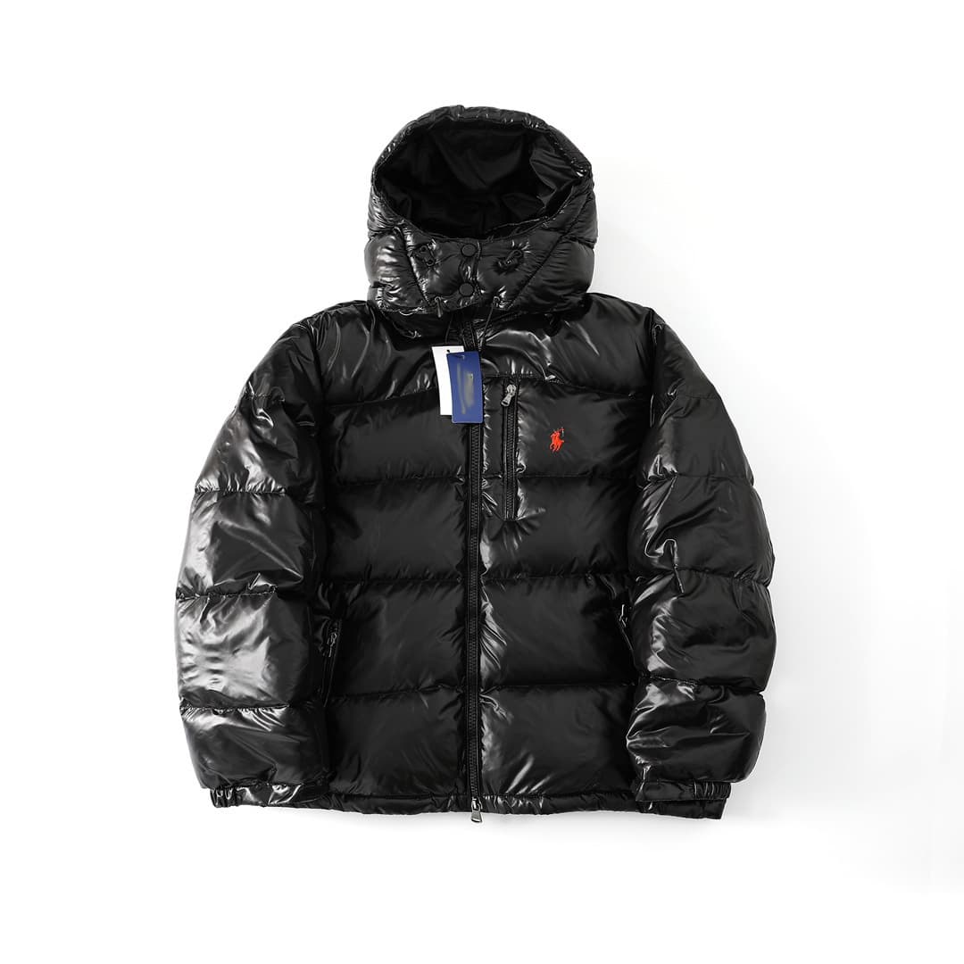Veste à capuche amovible, coupe-vent, imperméable et chaude, avec broderie de poney et cheval de guerre Tra RL, pour homme et femme