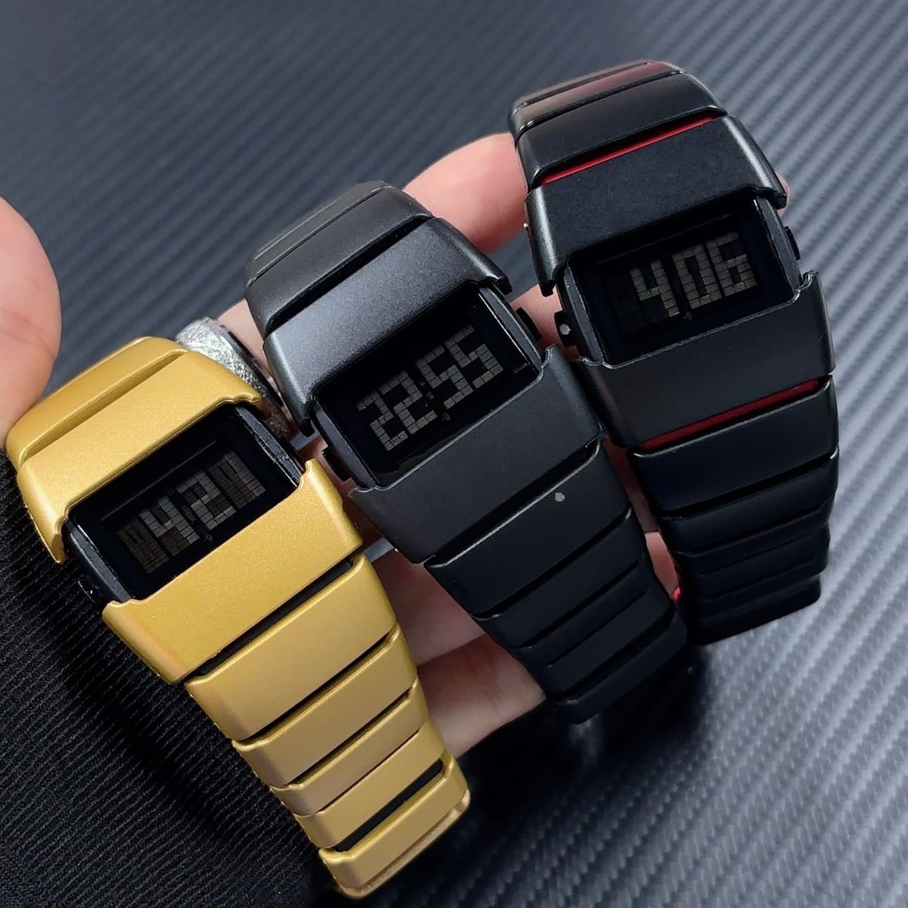 Hot Selling 's And Women's Fashion Trendy Millennium Black Technology Niche Design High-Value Electronic Watches For