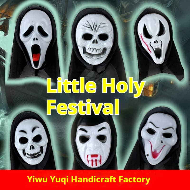 Halloween horror grimace headgear devil mask screaming funny party dance dress up props