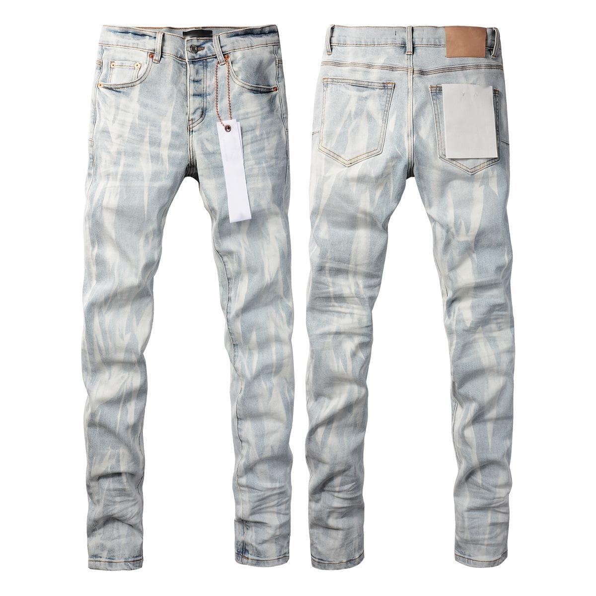 Jean déchiré violet de haute qualité pour homme, style streetwear