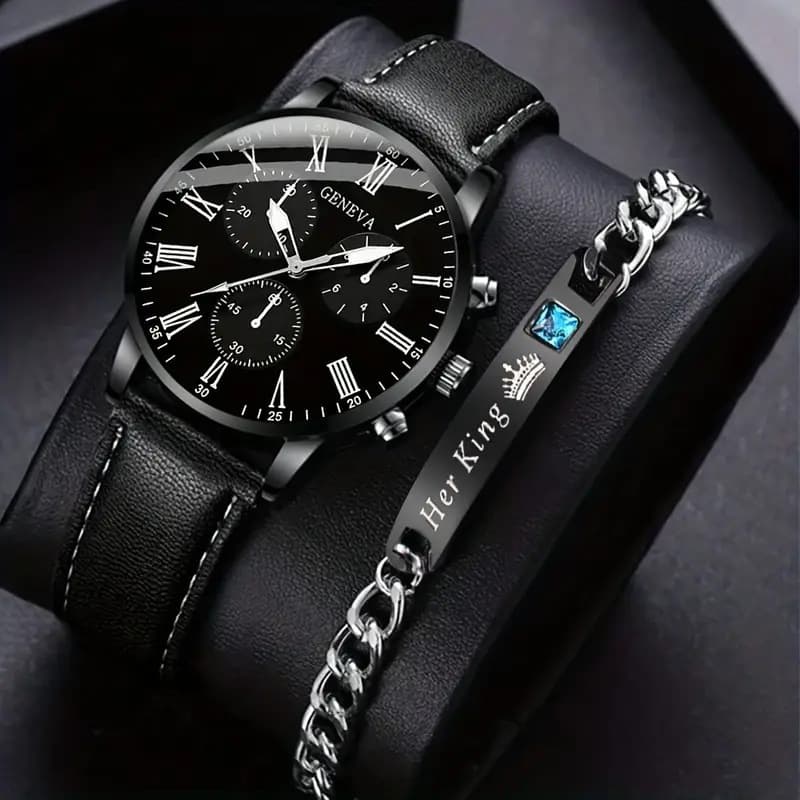 Men's Watches Men's Leather Belt Watch Men's Simple Business Watch Men's Suit Men's One Piece Dropshipping