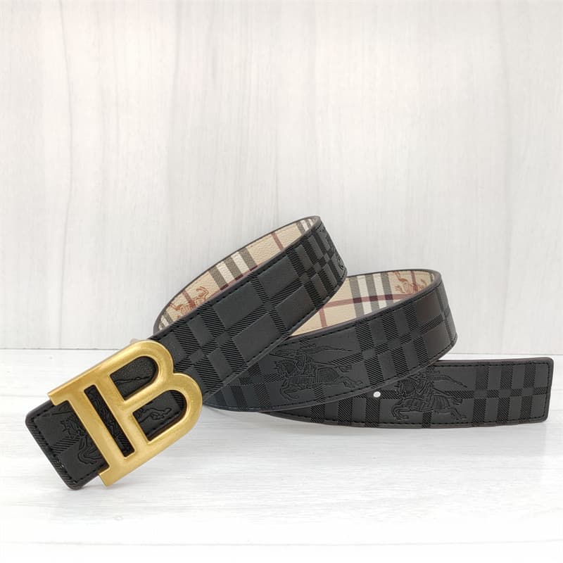 Ceinture classique pour hommes et femmes, avec boucle lisse en cuir de vache TB à double face en relief, ceinture décontractée et polyvalente
