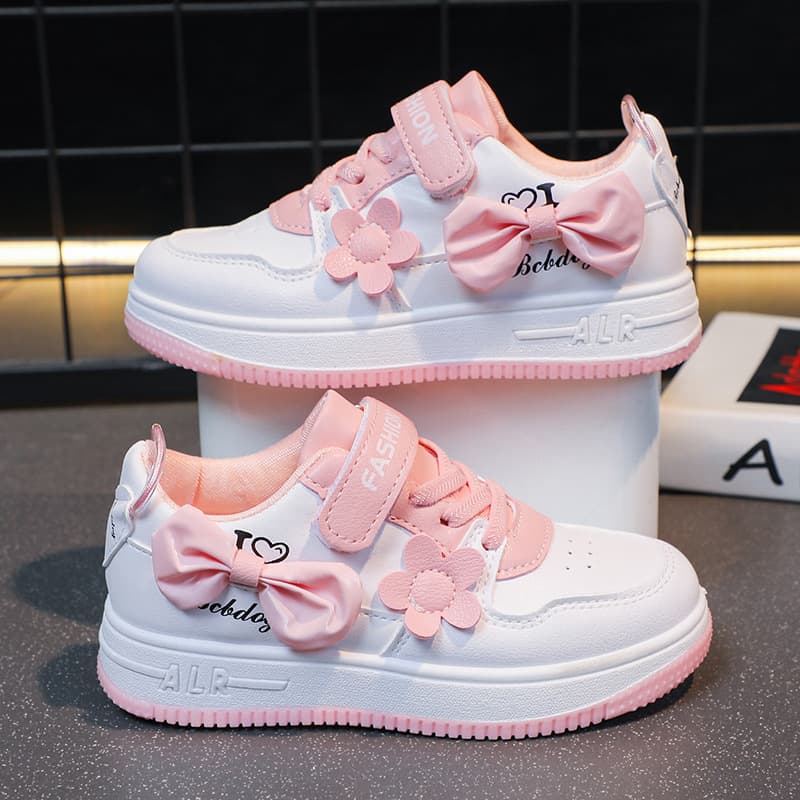 Girls Shoes Children's White Shoes Spring And Autumn New Girls Soft Sole Versatile Casual Sports Shoes Lightweight