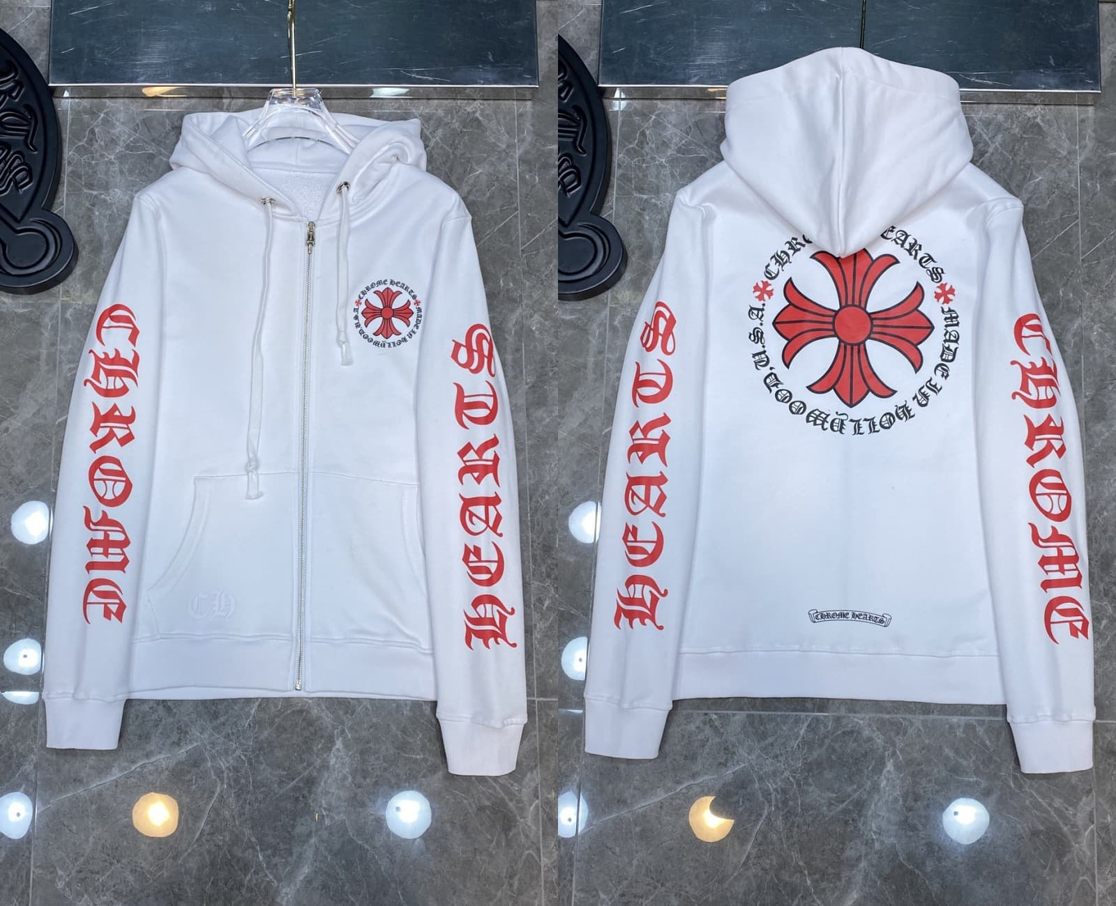 Sweat à capuche Chrome Hearts Cross, version correcte 25ss, polyvalent et tendance, vente en gros