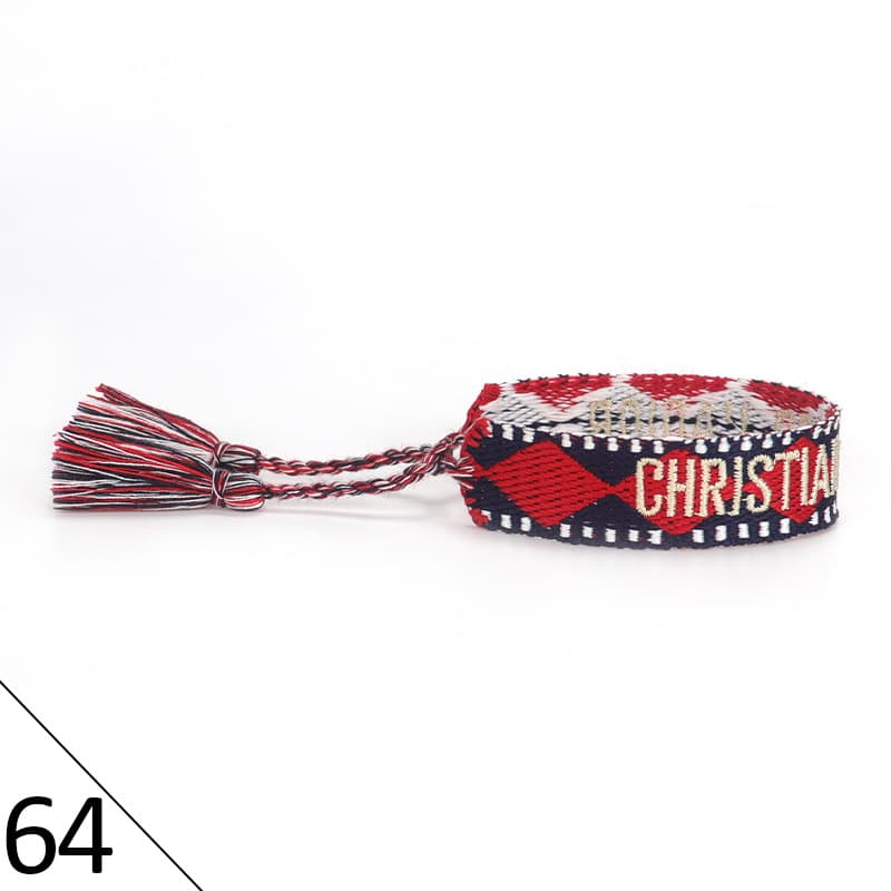 Bracelet unisexe tendance avec lettres tressées