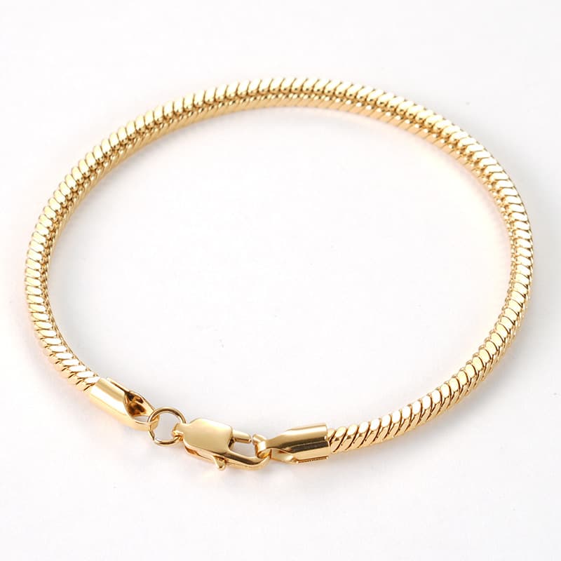 Light luxury stainless steel square snake bracelet titanium steel square snake bone chain personality trend jewelry