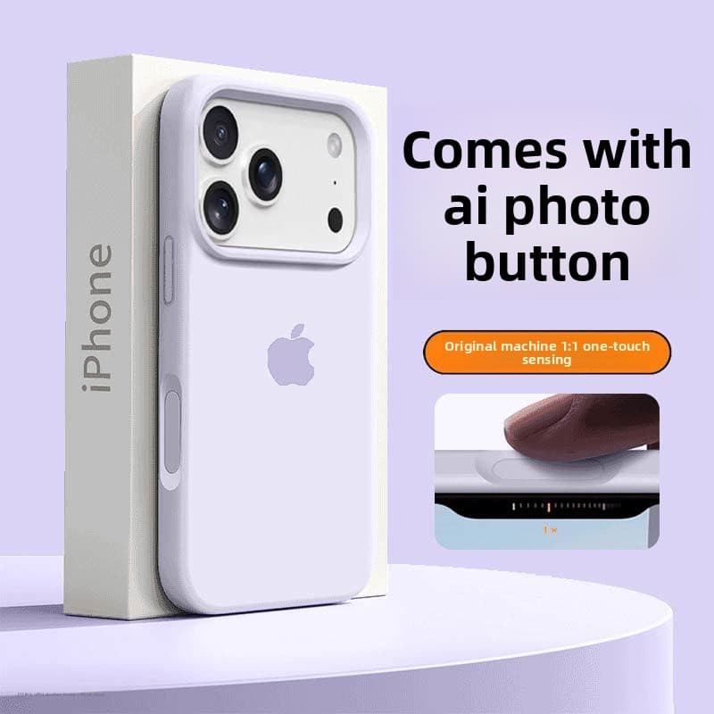 Coque en silicone liquide antichoc de style militaire avec protection intégrale et boutons intégrés pour iPhone 17 Pro Max 16 15/17 Ultra