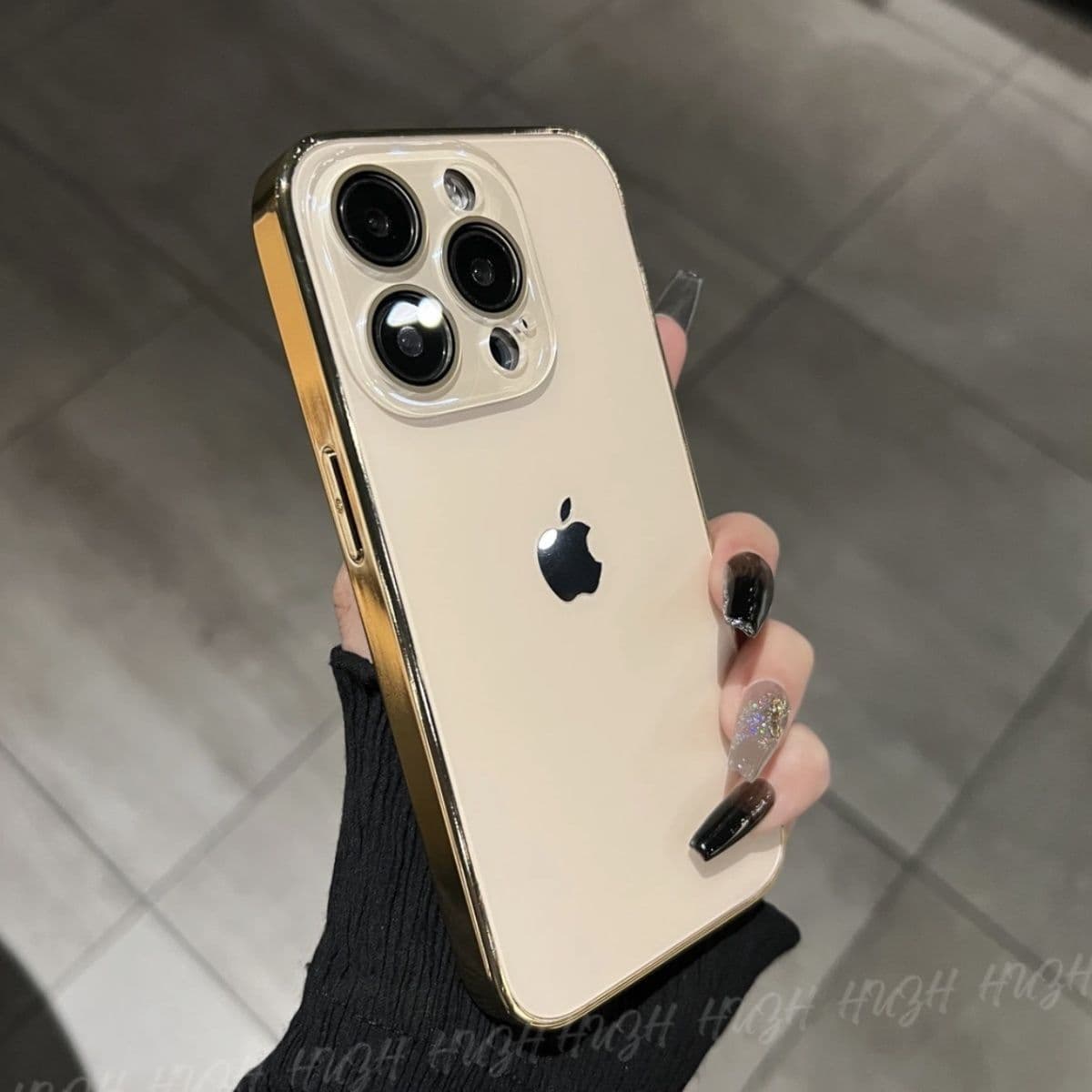 Coque de téléphone à texture originale avec film d'objectif, 15 Promax, iPhone 13 Premium, anti-empreintes digitales 14, tout compris