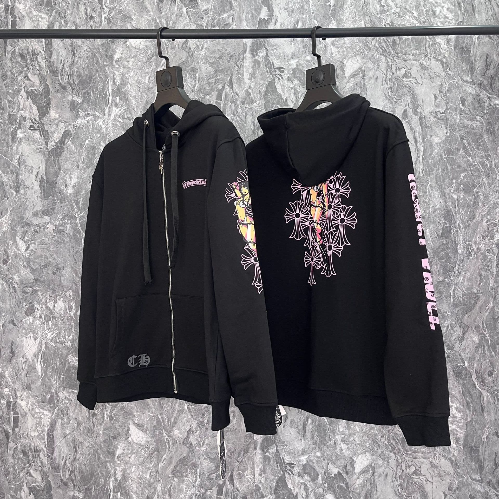 Sweat à capuche Chrome Hearts Cross, version correcte 25ss, polyvalent et tendance, vente en gros