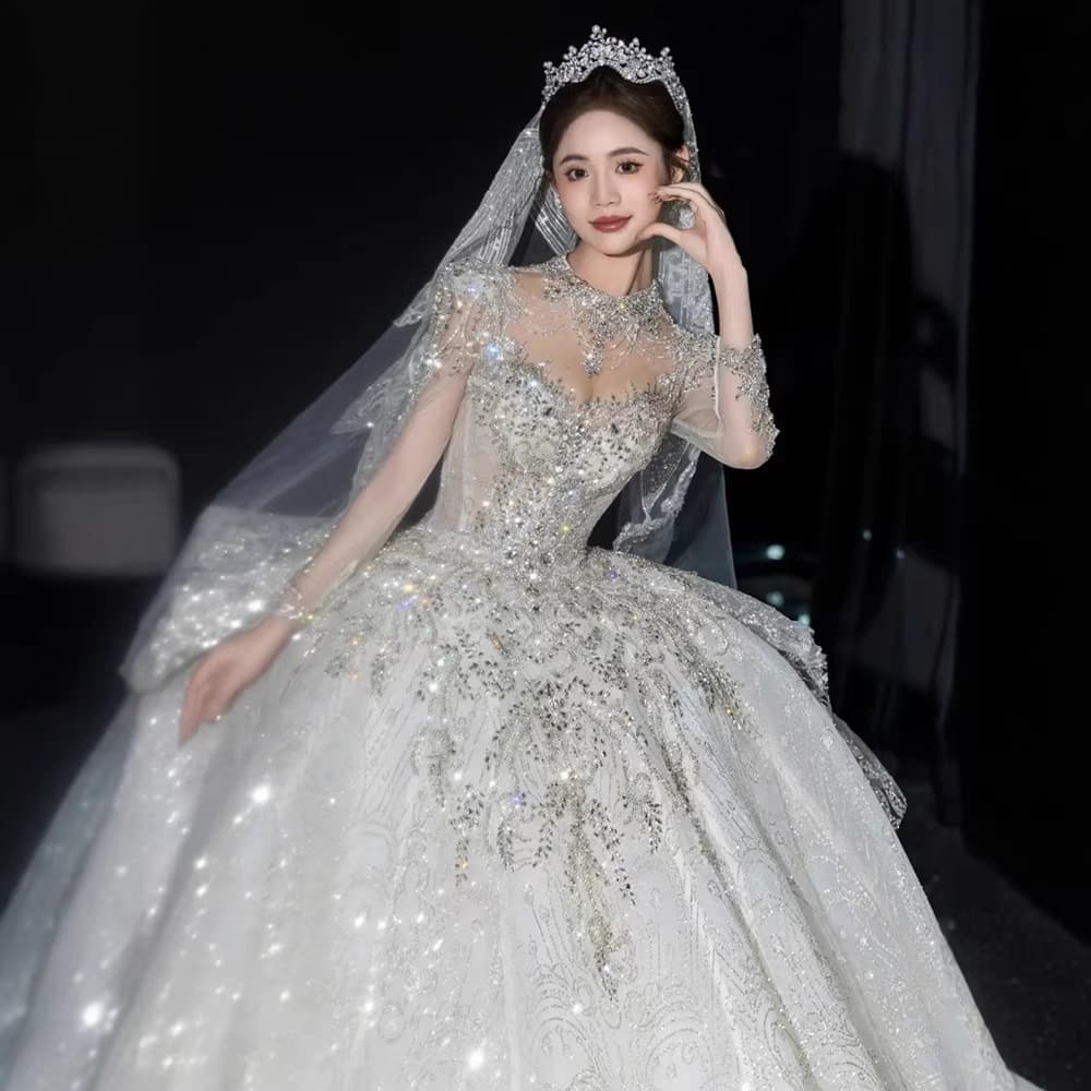 Custom Made French Style Wedding Dress 2026 New Style High Quality Plus Size Maternity Floor-Length Casual European American Wedding Gown