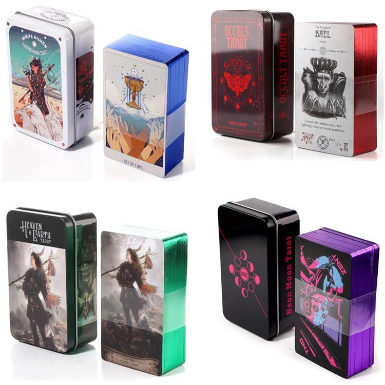 OCCULT Tarot Cards Gold Stamping High end Iron Box Poker Cards Wholesale Cross border Products noow noen