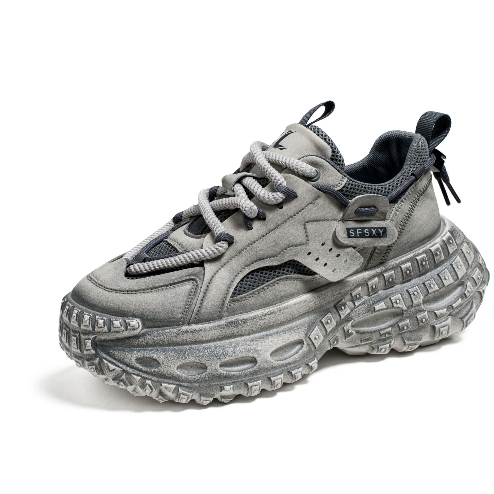 Men's platform daddy shoes young students casual sports shoes niche men's shoes