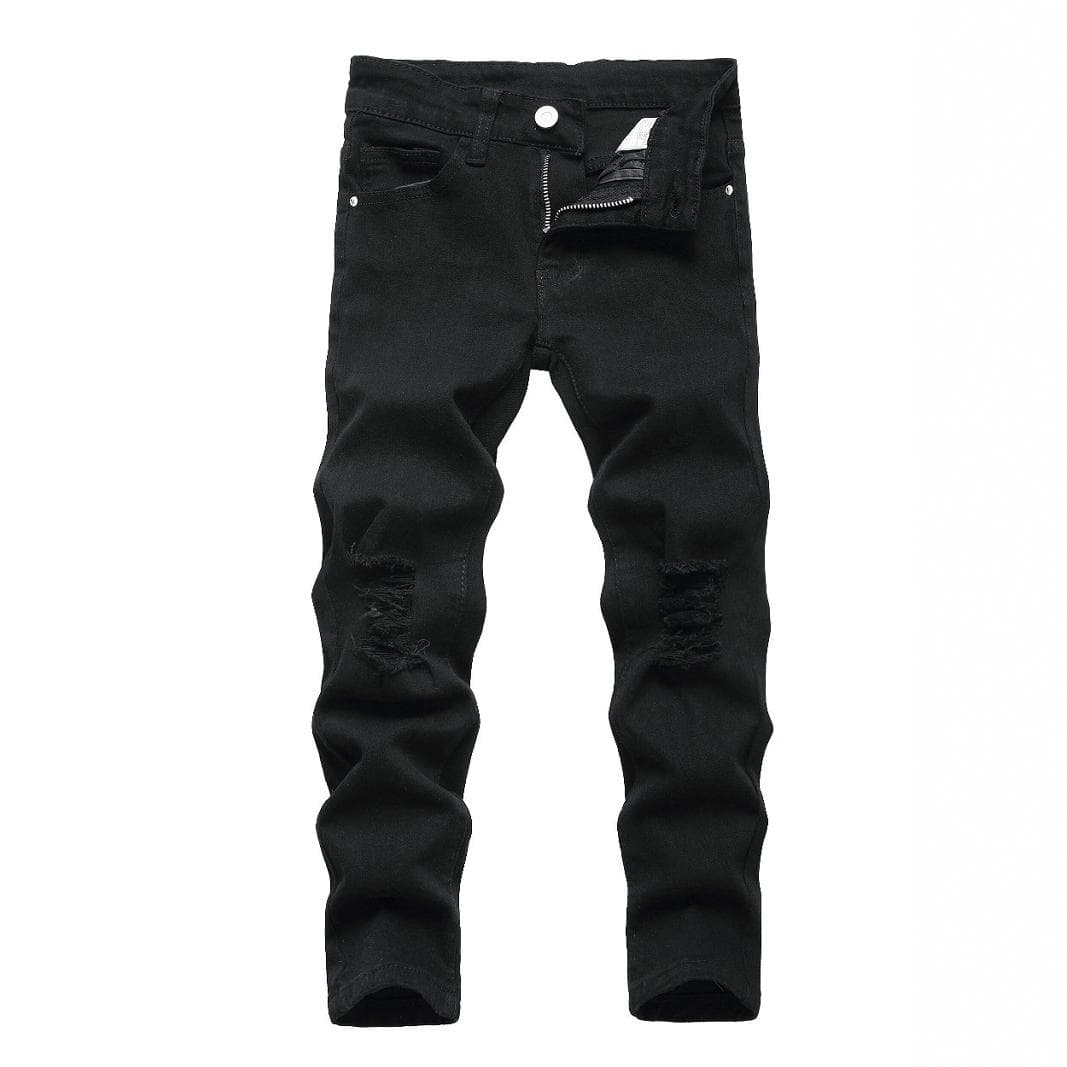 Mother Kids Straight Jeans Trendy Ripped Fashion Denim Trousers