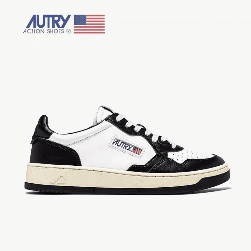 Baskets blanches unisexes UTRY grises et blanches style célébrités, modèle Medalist Sports Casual Couple's Panda, en cuir véritable.