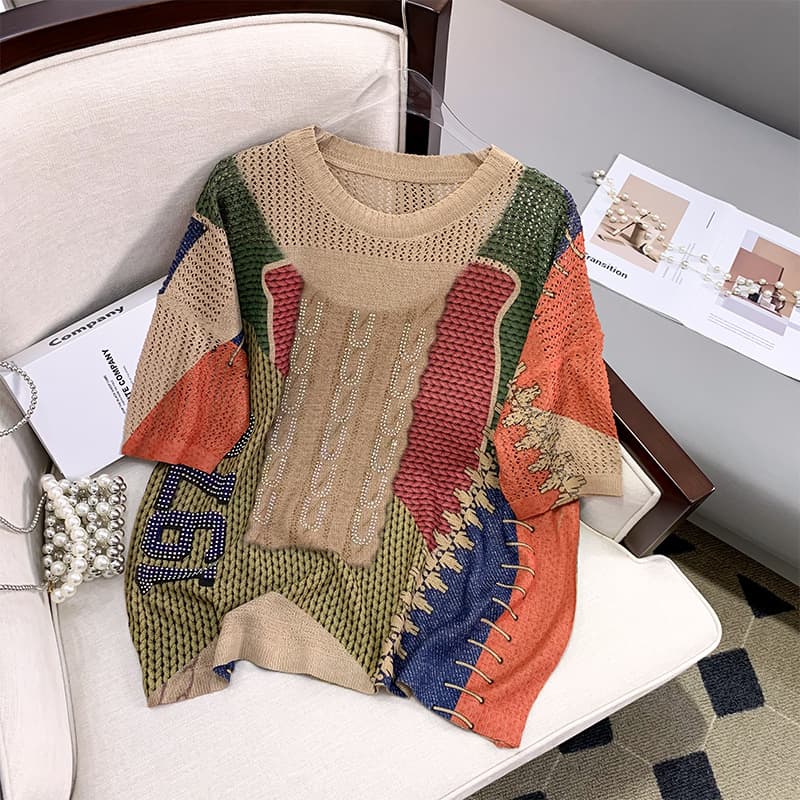 Women's Fashion Loose Large Print T-shirt Top
