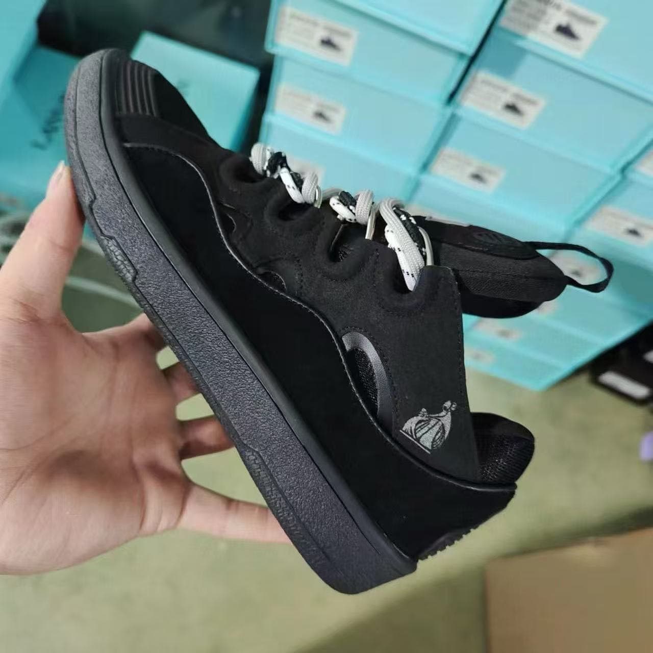 Chaussures de sport décontractées rétro en cuir véritable patchwork, style européen et américain, pour hommes et femmes.