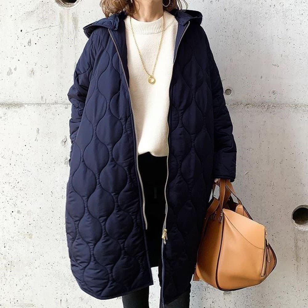 Women's Clothing cotton jacket diamond shaped hooded cotton jacket women's top