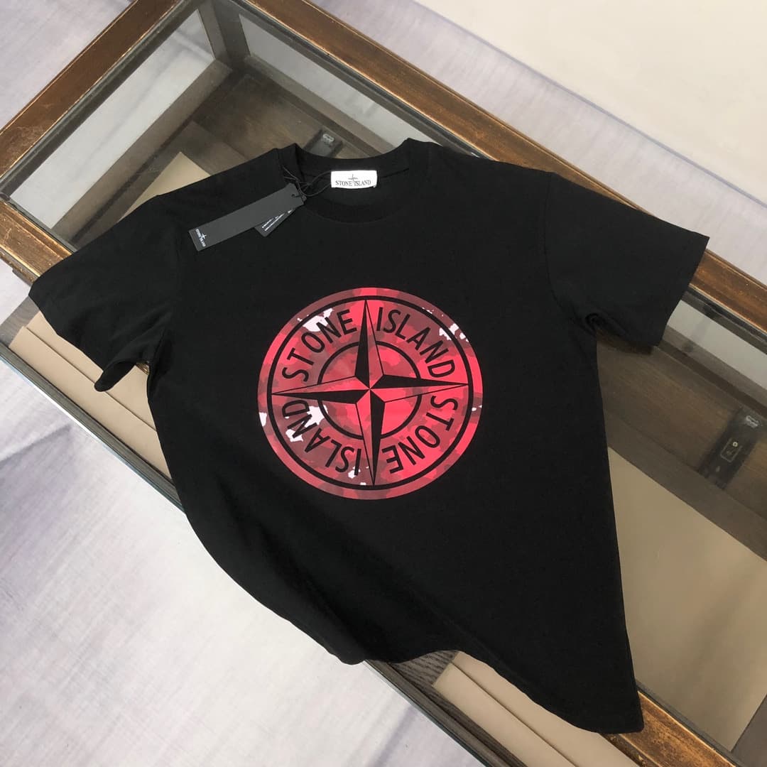 Hommes Nouvelle Mode Célèbre Marque Été Couleur Unie T-Shirt Tendance Pour Hommes Imprimé Pur Coton T-Shirt À Manches Courtes Col Rond Respiran