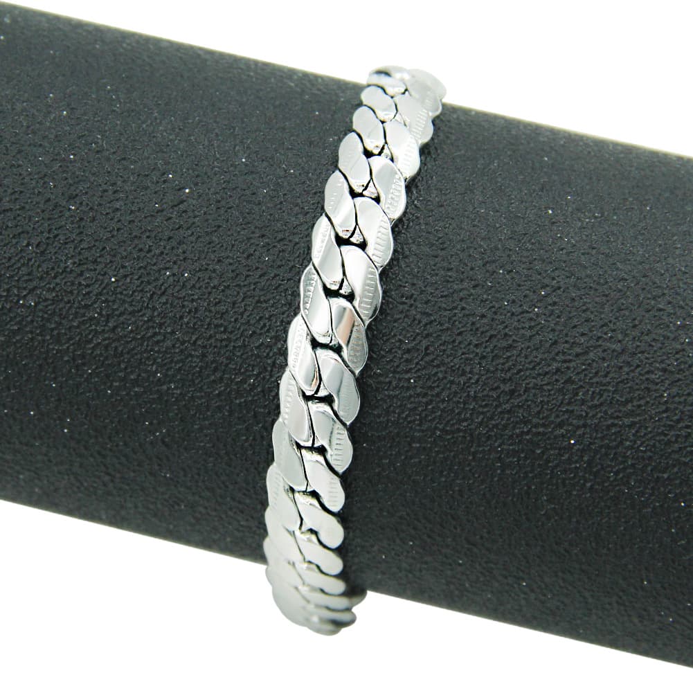 Simple Smooth Titanium Steel Cuban Chain Bracelet Cold Style Neutral Trend Bracelet
