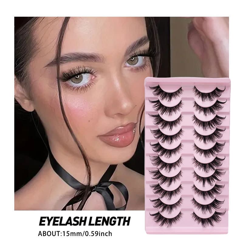 Eyelashes Set 10 Pairs Of Eyelashes Thick Simulation Cat Eye Fox Eyelashes 10 Pairs Of Eyelashes