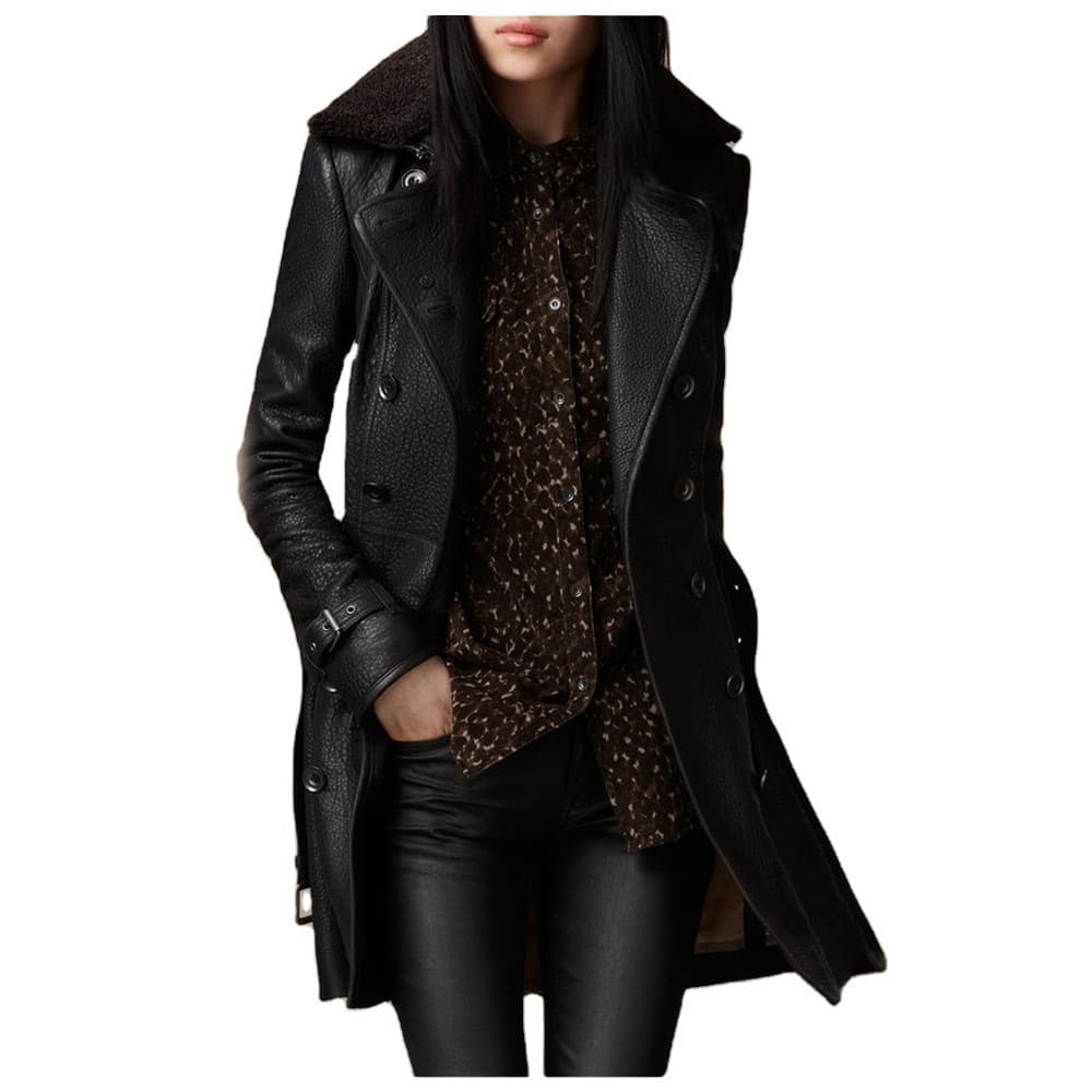 Women’s Clothing Women's Fashion Thick Leather Jacket Slim-fit Jacket