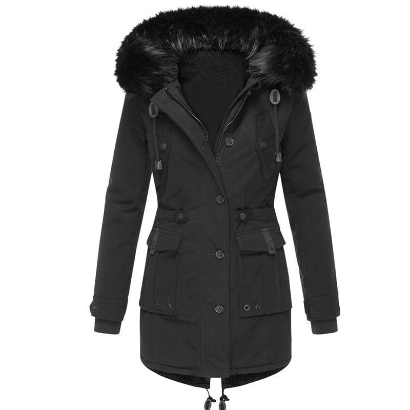 Women's Fashion Cotton-padded Winter Coat Pie Overcome Fur Collar Coat