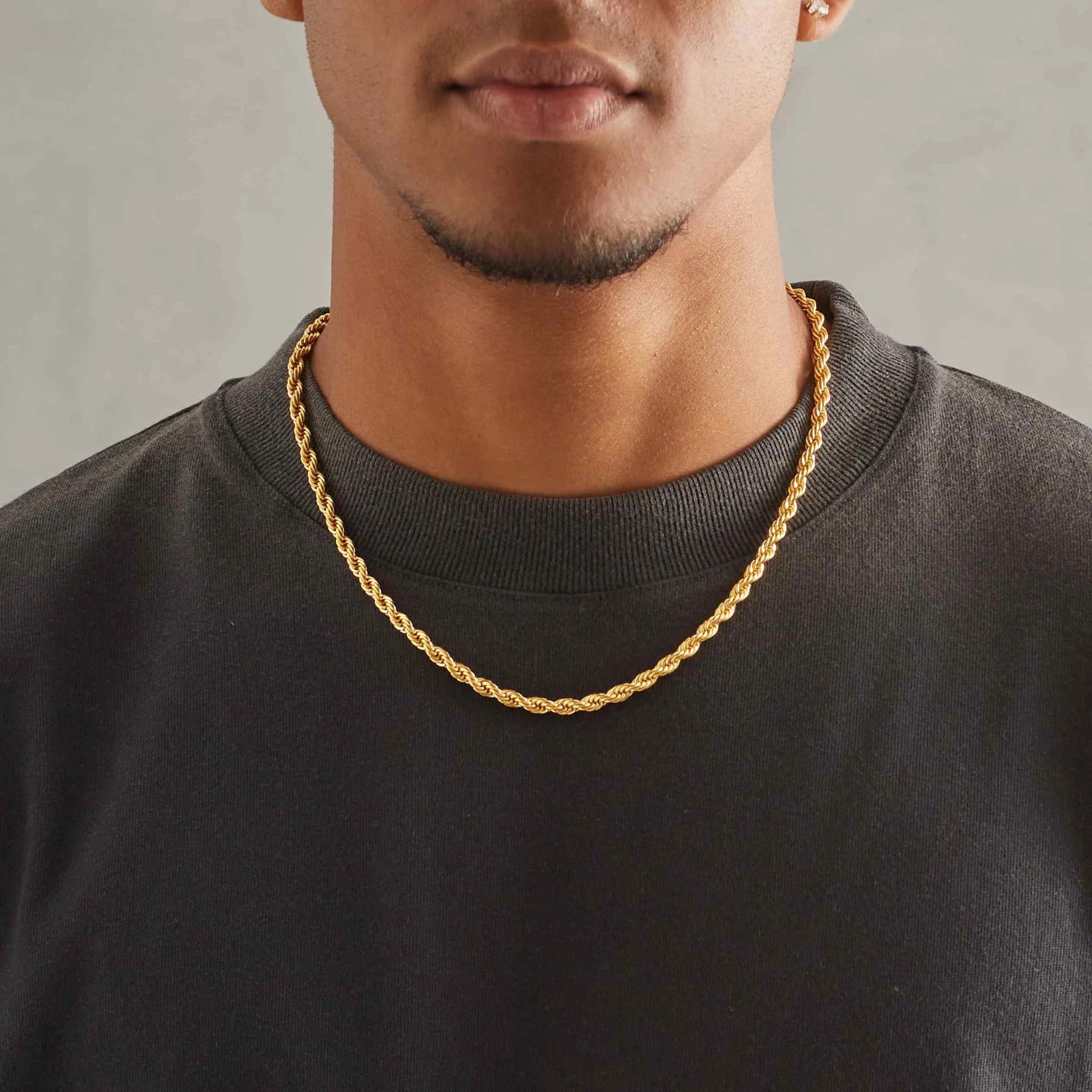 Collier torsadé en acier inoxydable, accessoires pour hommes et femmes, style hip-hop.