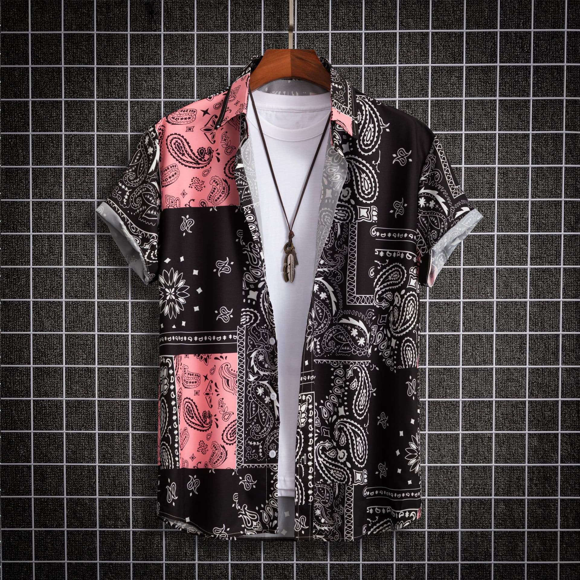 Men's Casual Simple Trendy Digital Printing New Shirt