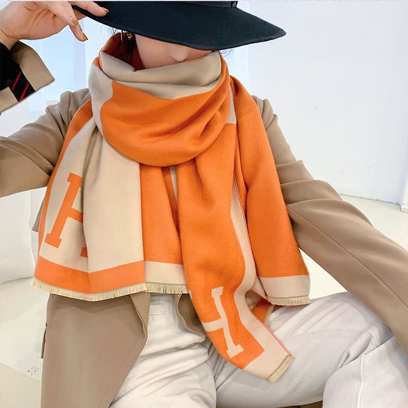 Écharpe pied-de-poule simple pour femme, nouvelle collection automne-hiver, légère et luxueuse, longue section, châle chaud en cachemire épais