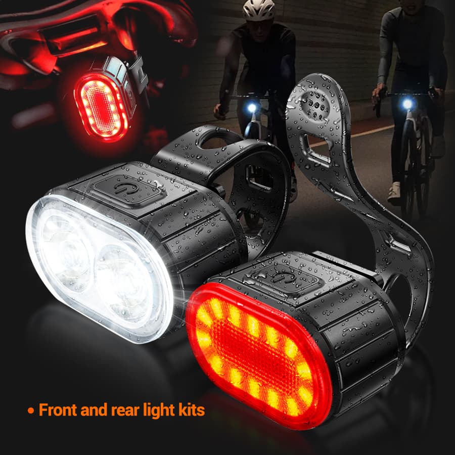 Night Rechargeable Super Bright Lighting Mountain Bike Front Bicycle Riding Tail Strong Light