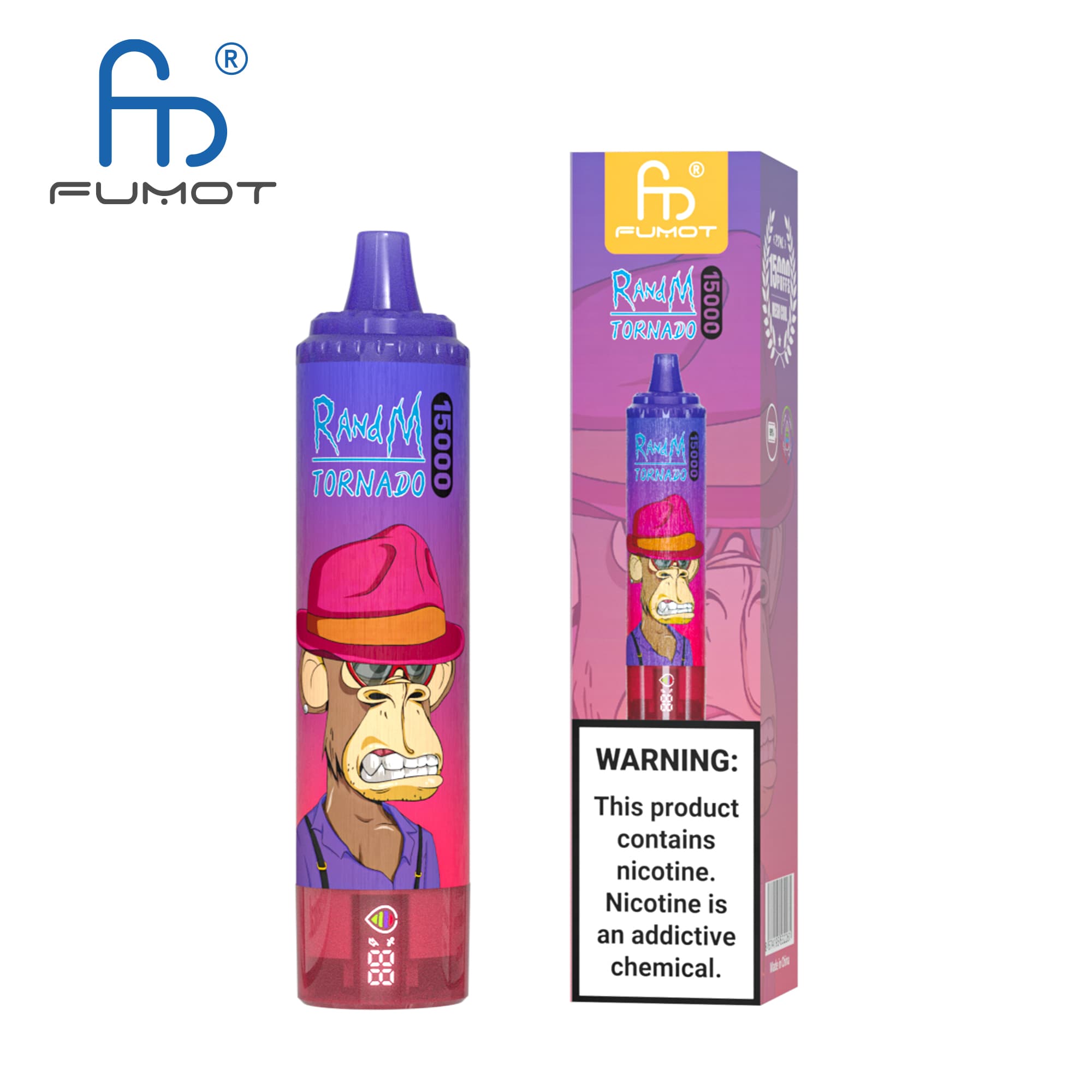 15PCS 15000 Puffs RANDM TORNADO Fraise Kiwi Saveur Fruitée Jetables Vape Cigarettes Électroniques Appareil Kit De Démarrage