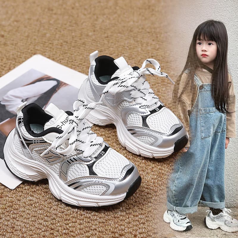 Boys' Shoes Spring And Autumn 2025 Spring New Breathable Sports Shoes Children's Dad Shoes Casual Non Slip Running Shoes Trend