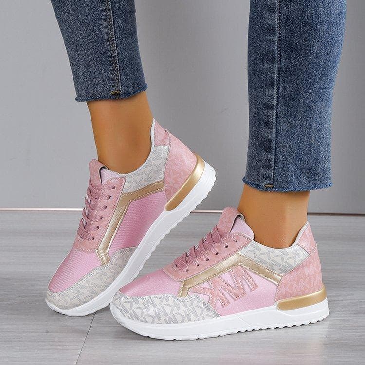 Chaussures de sport de grande taille pour le commerce extérieur 2024, chaussures de course décontractées à lacets et à bout rond pour femmes, à