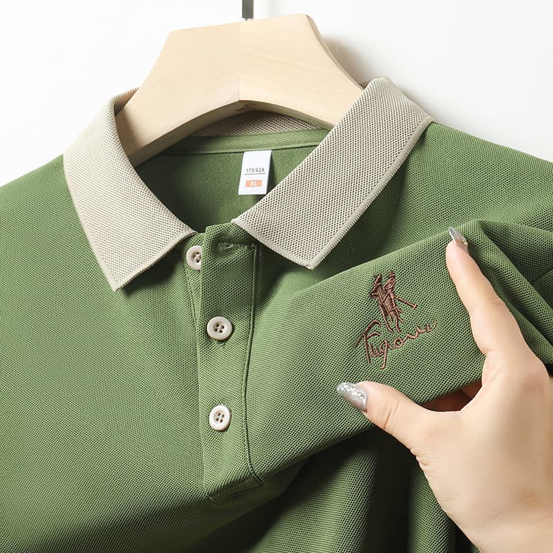 ​​Trendy Embroidered Men's Shirt | Wrinkle-Free Short-Sleeve Top | Fashion For Dad Style​​