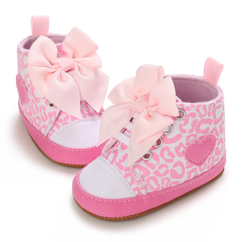 Mother & Kids Foreign Trade Baby Shoes 0-1 Years Old Pink Girl Bow Spring And Autumn Toddler Shoes