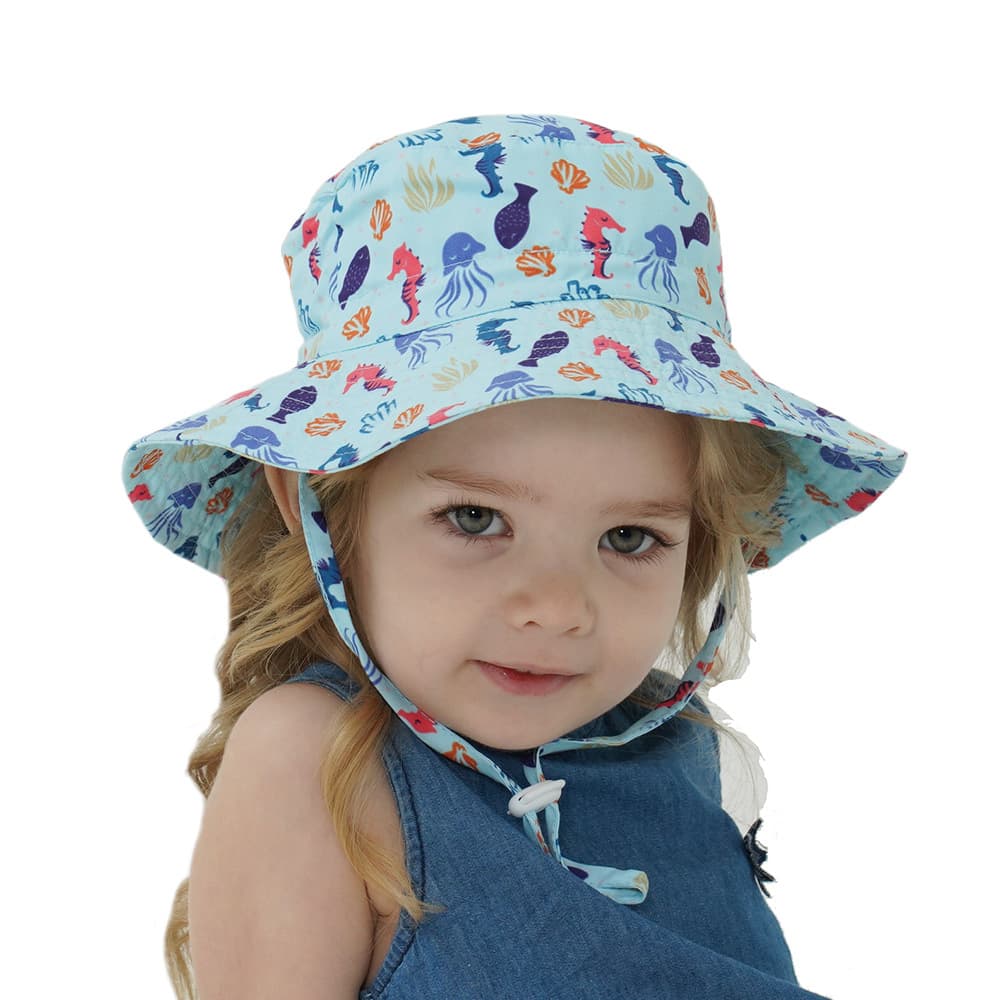 Unisex Children's hats Sun hats Boys and girls baby breathable basin hats beach hats Fisherman hats