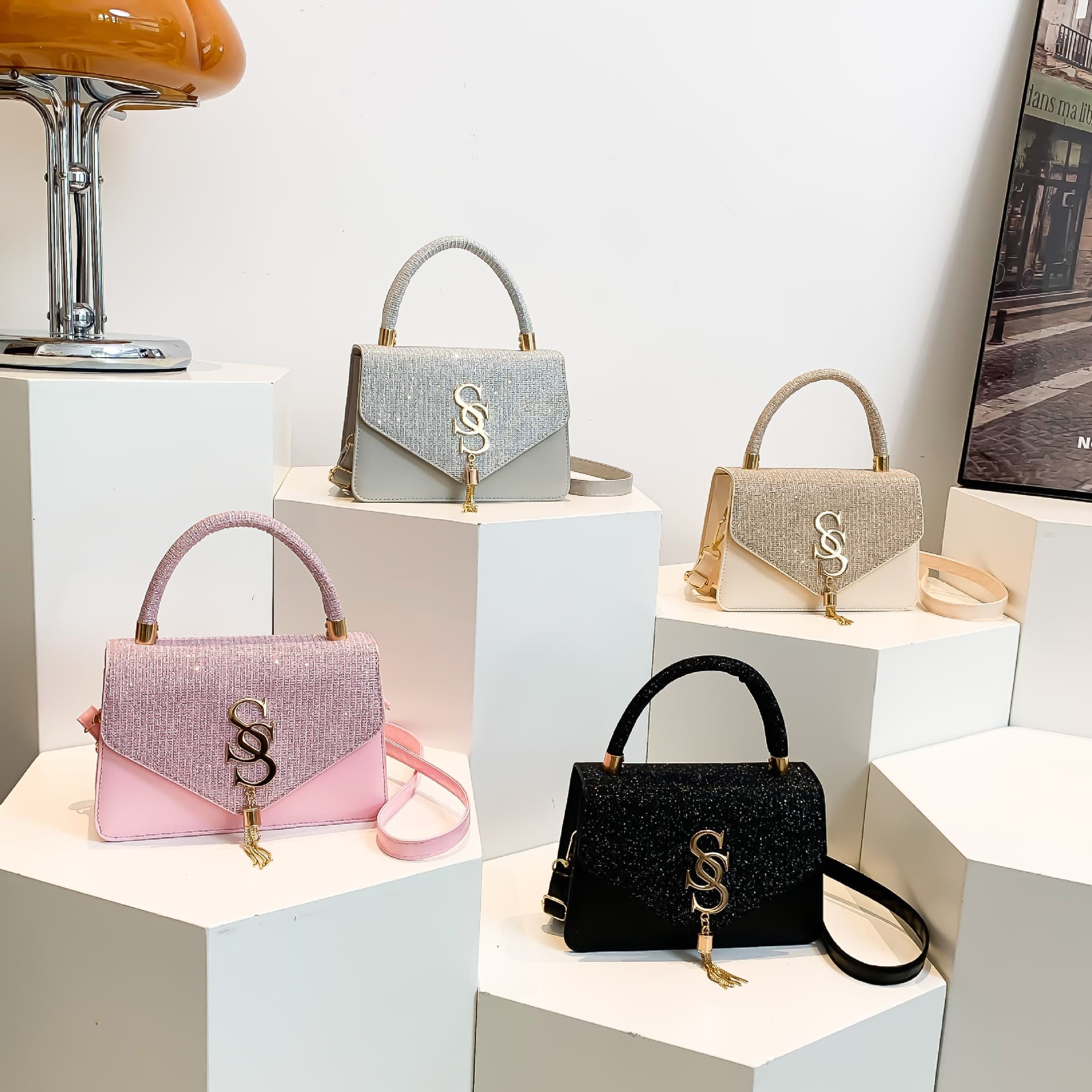 Women's Bags Summer New Small Square Bag Women's Fashion Trend Letters Simple Versatile Handbag Shoulder Messenger Bag