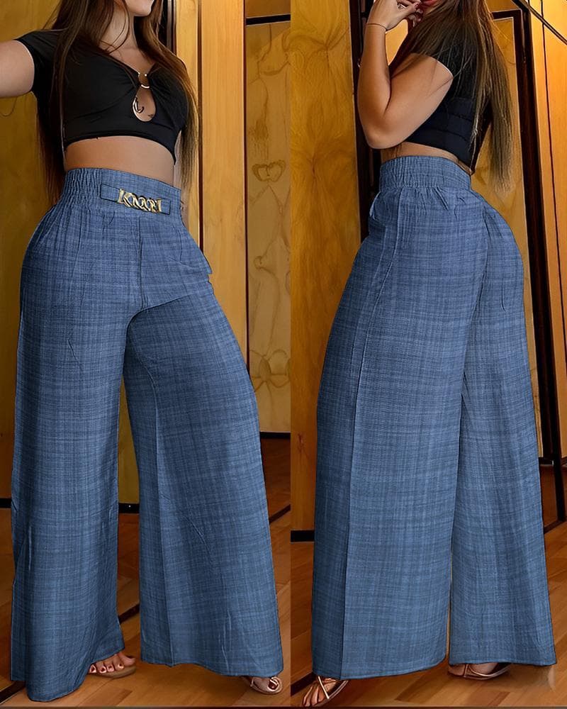 Women's solid color slim pants