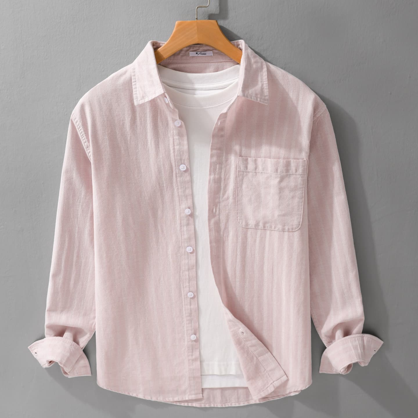 Autumn Base Shirt Men's Thin Breathable Long Sleeved Top Casual Business Comfortable Versatile Shirt