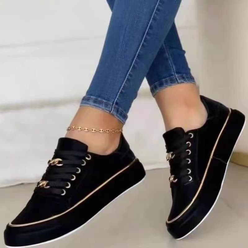 New flat casual single shoes large size women's shoes board shoes 43