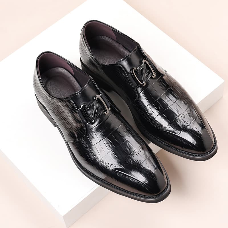 New Business Dress Leather, High-end Wedding 2025 Genuine Leather Commuting Single Shoes, Men's British Casual Shoes