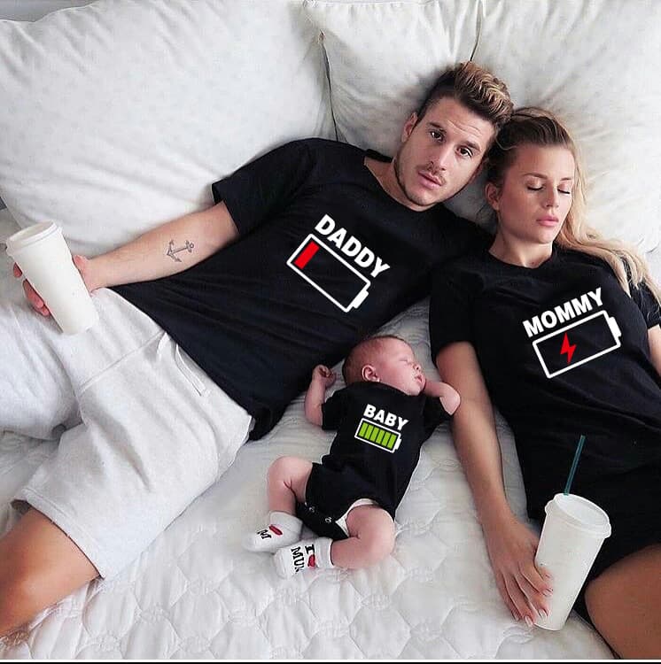 Family Outfits Special Parent-chil T-shirt Short-sleeved Family Mother And Child Mother-daughter Bag Black And White T-shirt Baby Photography
