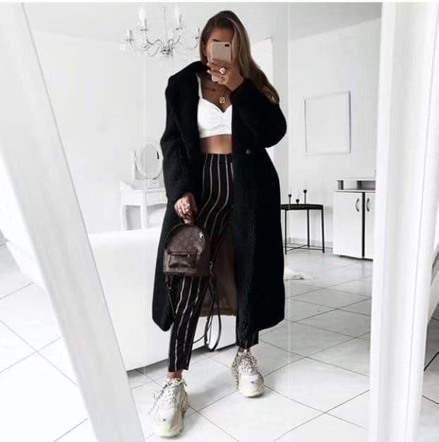 Women's Clothing Woolen Long-Sleeved Coat