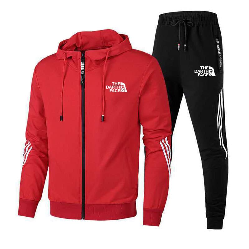 Sweat à capuche zippé pour hommes, ensemble pull et pantalon, à la mode