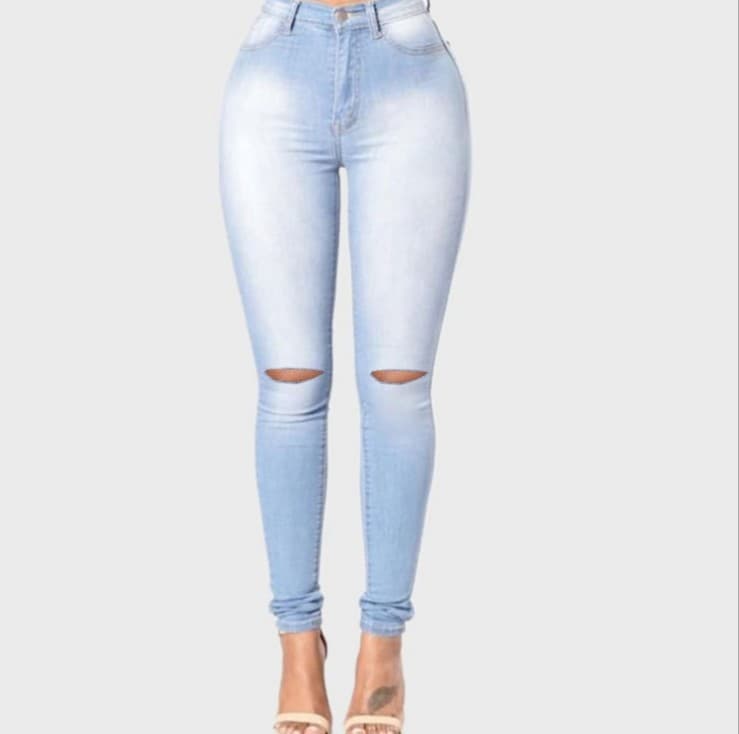 Women's Slim High Stretch Ripped Jeans Pencil Pants