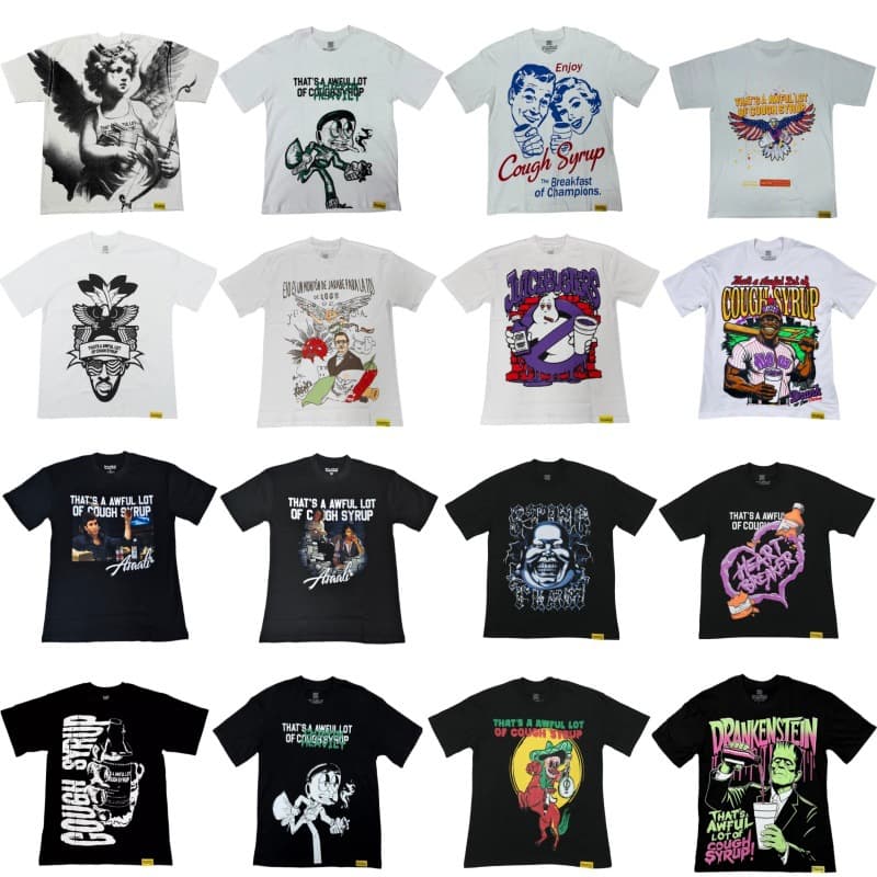 THAT'S A AWFUL LOT OF COUGH SYRU Is A Long-term Cross-border Trendy Brand For Men's Short-sleeved T-shirts