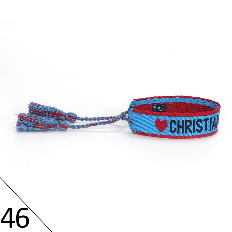 Bracelet unisexe tendance avec lettres tressées