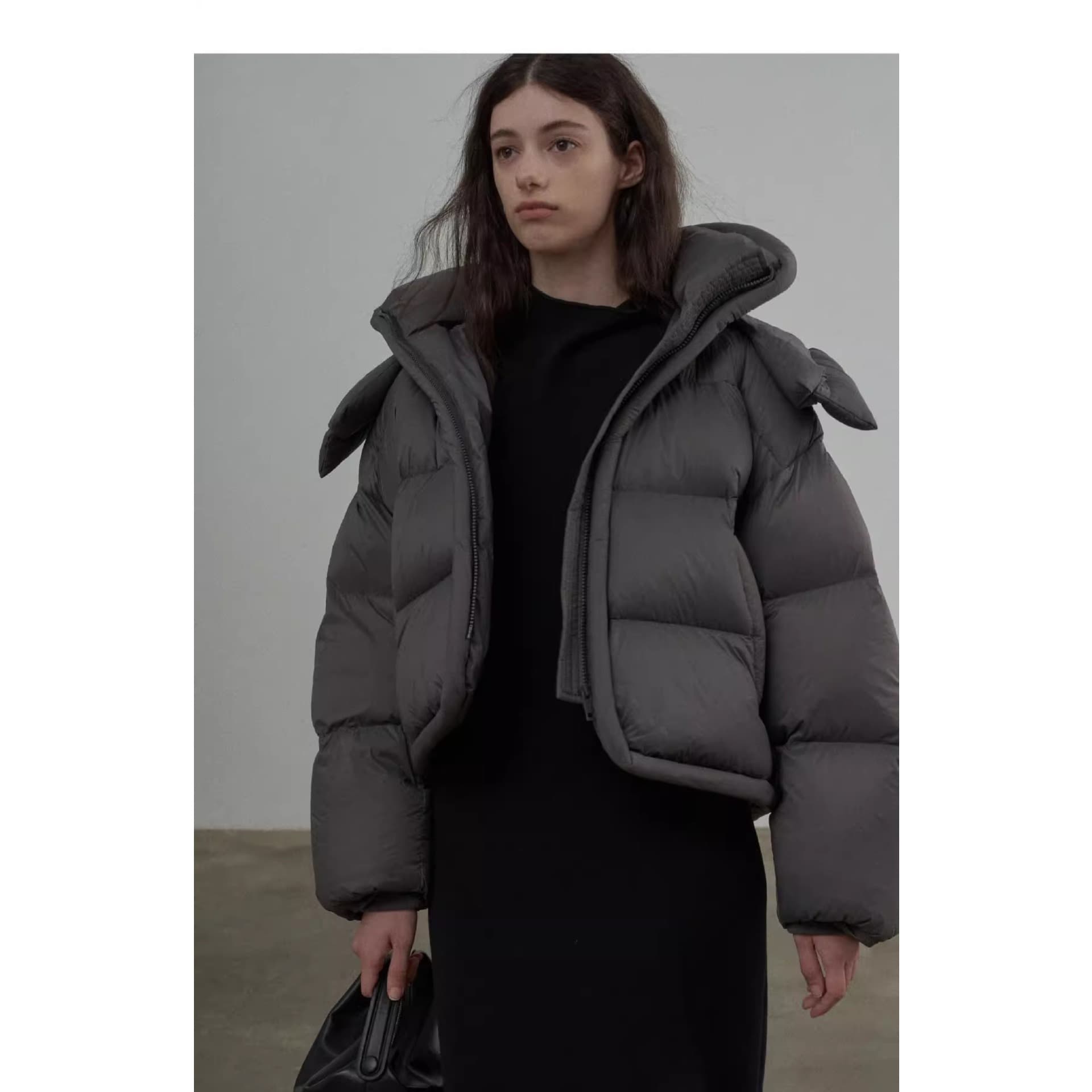 Oversized Puffer Jacket – Streetwear Hooded Coat With Stand Collar (S-XL, Korean-Inspired Winter Essential For Urban Explorers)​