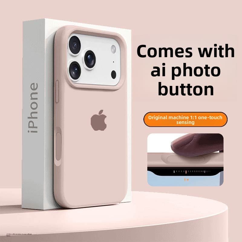 Coque en silicone liquide antichoc de style militaire avec protection intégrale et boutons intégrés pour iPhone 17 Pro Max 16 15/17 Ultra